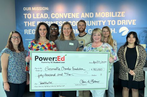 Greenville Chamber Receives $40,000 from Power:ED to Support TalentRiseGVL