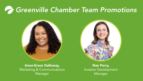 Greenville Chamber Announces Team Promotion & New Hire