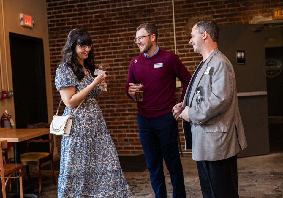 Greenville Chamber Young Professionals members chatting at a networking event