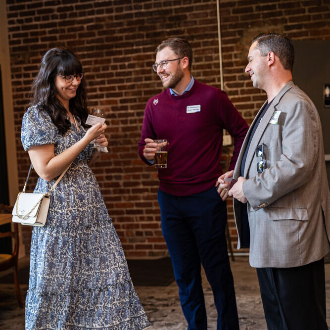 Greenville Young Professionals members chatting at a networking event